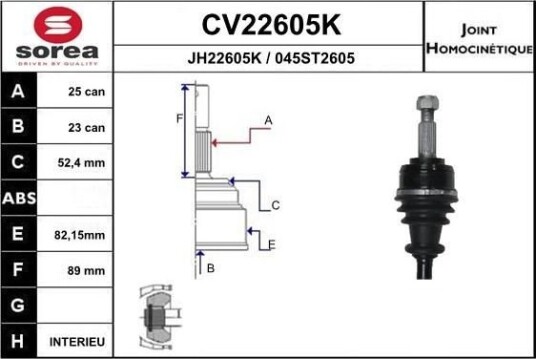Drivledd EAI CV22605K Drivledd EAI CV22605K