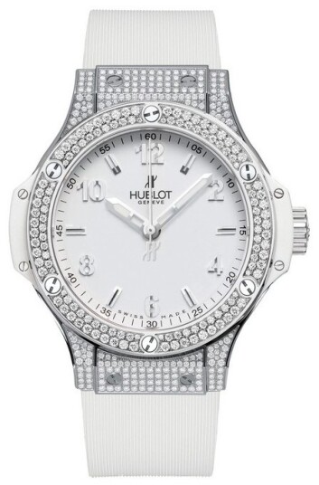 Hublot Dameklokke 361.SE.2010.RW.1704 Big Bang 38mm Hvit/Gummi Ø38 mm Hublot Dameklokke 361.SE.2010.RW.1704 Big Bang 38mm Hvit/Gummi Ø38 mm