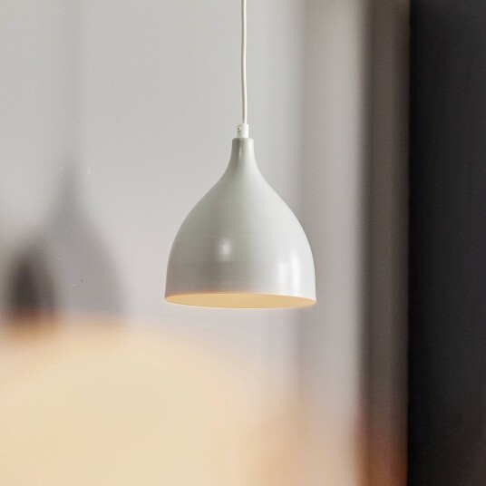 Luminex Hengelampe Nanu av metall lysegrå enkeltflamme Luminex Hengelampe Nanu av metall lysegrå enkeltflamme