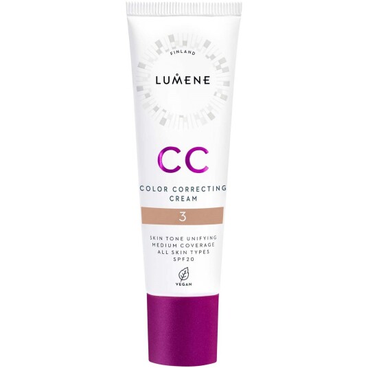 Lumene CC Color Correcting Cream SPF20 30ml Beige #3 - Fuktighetsgivende Krem for Alle Hudtyper Lumene CC Color Correcting Cream SPF20 30ml Beige #3 - Fuktighetsgivende Krem for Alle Hudtyper