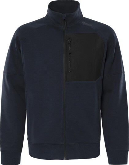 Fristads 7830 GKI Sweatshirtjakke Marinblå med Lomme og Glidelås Fristads 7830 GKI Sweatshirtjakke Marinblå med Lomme og Glidelås