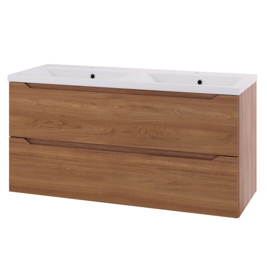 Linn Bad Emma D45cm Servantskap Eik / 120cm Dobbel 2 Skuffer