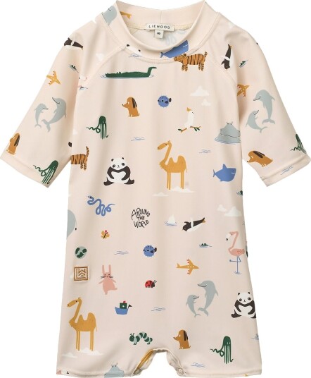 Liewood Thor Baby Swim Jumpsuit   Cream   92