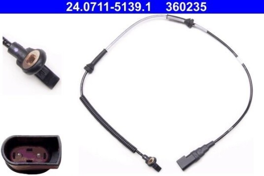 Sensor, ABS ATE 24.0711-5139.1