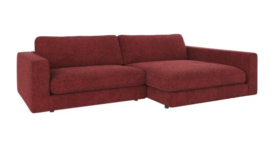 Rowico Home Duncan 3 seters sofa med sjeselong H Rød Anna 8 258 x 150 x 78 cm Rød