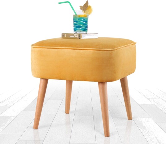 Anaro Sittepuff 45 cm Rektangulær Gul