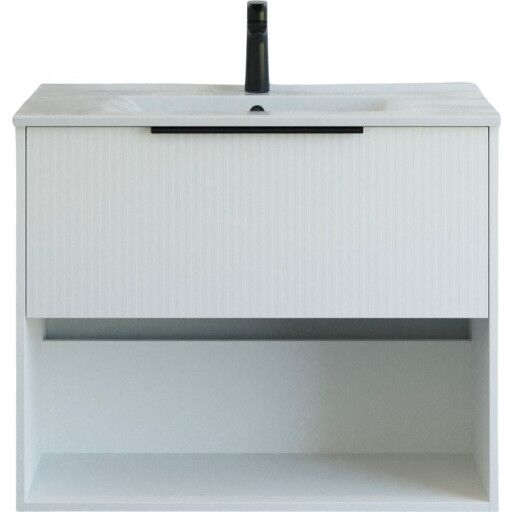 Dansani Mido+ Classic møbelpakke 81x44 cm stripete matt hvit Dansani Mido+ Classic møbelpakke 81x44 cm stripete matt hvit
