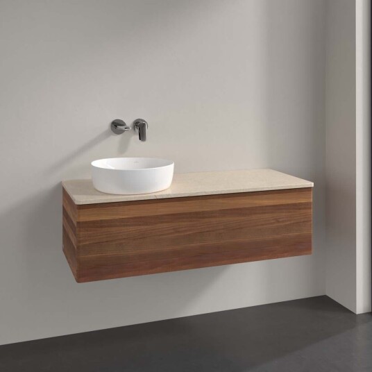 Villeroy & Boch Antao Servantskap med 1 skuff 120x50x36 cm u/lys Valnøtt/Crème