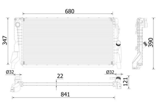 Radiator MAHLE ORIGINAL CR 2318 000P