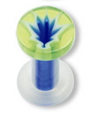 Utgått Blue Weed Akryl Piercing Plugg Strl 12 mm
