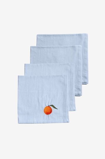 Midnatt   Serviettsett Oranges   Blå