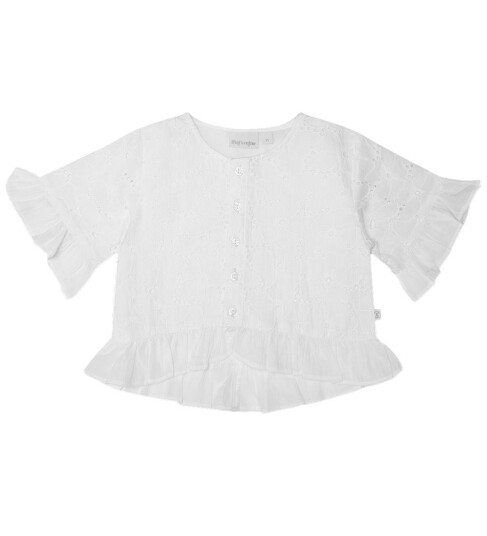 That"s Mine Skjorte   Ibbi   Strålende White m. Hullmønster   Thats Mine   6 år (116)   Skjorte K/E   Hvit