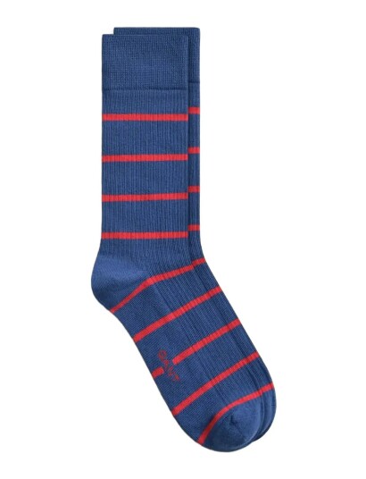 GANT Striped Rib Socks Navy 40 42