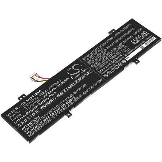 Asus TP412UA-1B batteri (3550 mAh 11.55 V, Sort)