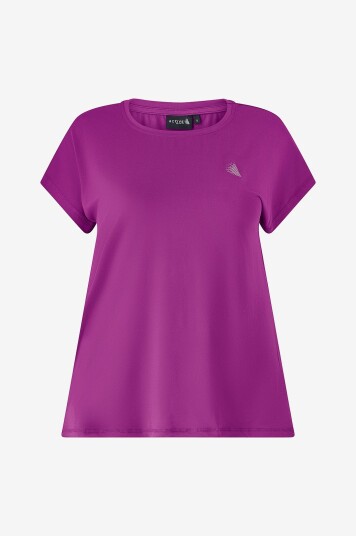 Zizzi - Treningstopp Abasic, O-neck, Tee - Lilla