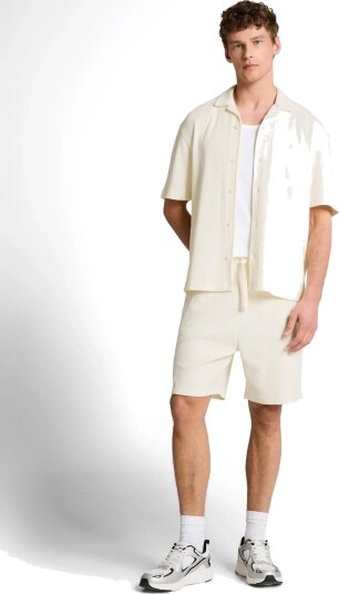 Tom Tailor Relaxed Structured Sweat Shorts Cream XXL Tom Tailor Relaxed Structured Sweat Shorts Cream XXL