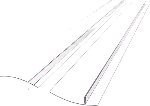 Komfyrlist Gjennomsiktig 61,5cm 2-pk
