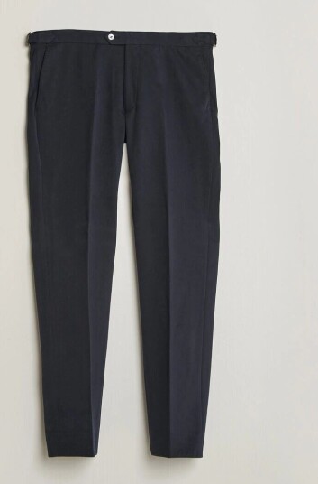 Oscar Jacobson Dandy Brushed Cotton Trousers Blue