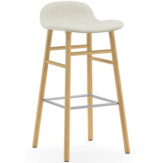Normann Copenhagen Form Barstol 75 cm Hvit / Eik Normann Copenhagen Form Barstol 75 cm Hvit / Eik