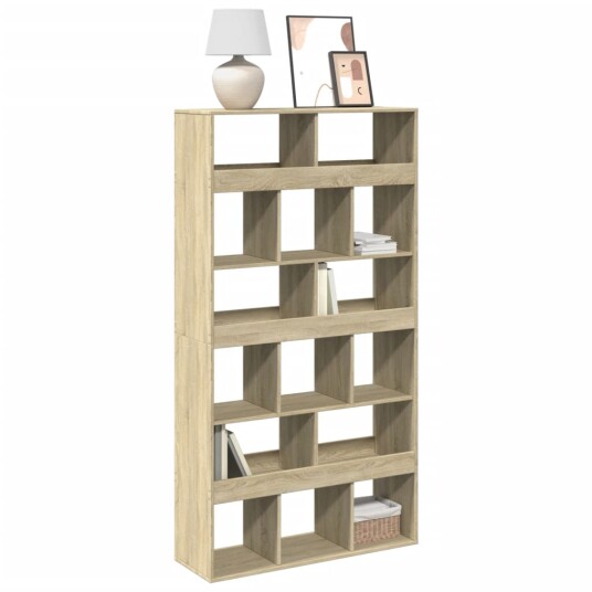  Bokhylle sonoma eik 100x33x187,5 cm konstruert tre