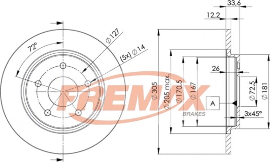 Bremseskive FREMAX BD-5173