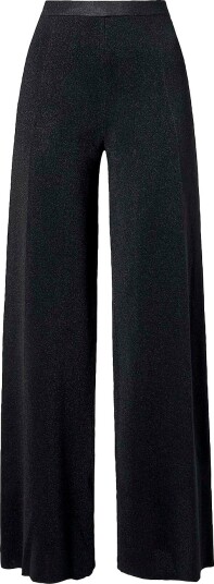 Malina Ammie Metallic Milano Knitted Trousers Black S