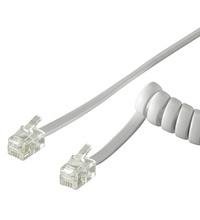 Goobay TEL MODU SPIRAL 4m RJ10 WEISS/WHITE Goobay TEL MODU SPIRAL 4m RJ10 WEISS/WHITE