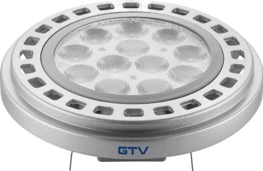 Gtv Led Pære Gtv Ld Ar11145 30 12W G53 Ar111 12V 12Xpower Led 3000K Vinkel 45* 950 Lm Gjennomsiktig Glass