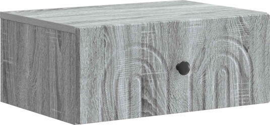  Vegghengt Nattbord Grå sonoma 49 x 34,5 x 20 cm Konstruert tre