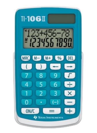 Texas Instruments - TI-106 II Basic Calculator Texas Instruments - TI-106 II Basic Calculator