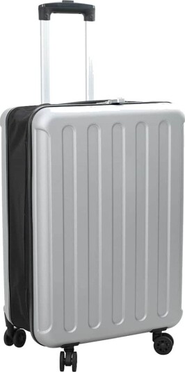  Sammenleggbar koffert Hard Shell 24'' Sølv 43x27x66 cm ABS