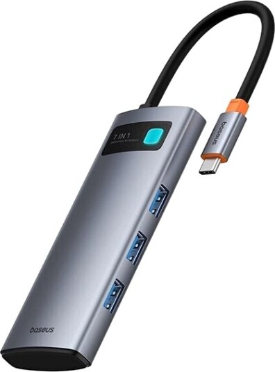 Baseus 7i1 USB C Hub med HDMI 3x USB 3.0 USB C PD SD microSD Baseus 7i1 USB C Hub med HDMI 3x USB 3.0 USB C PD SD microSD