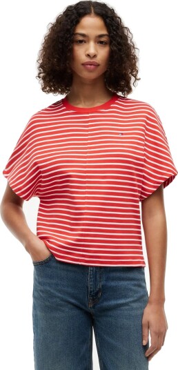 Tommy Hilfiger Cody Reg Batwing C Nk Ss Tee Red S