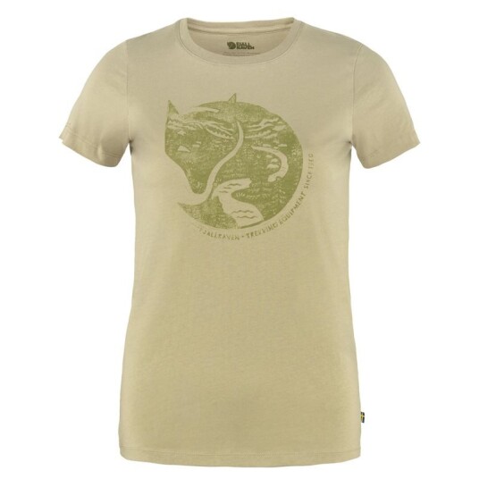 Fjellreven Arctic Fox Print T-Shirt W Sand Stone S