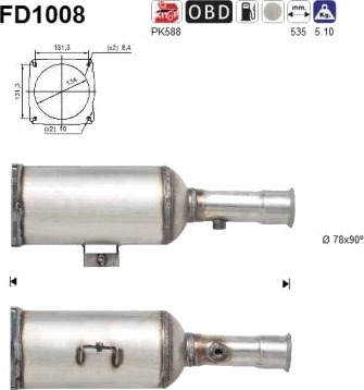 Partikkelfilter AS FD1008