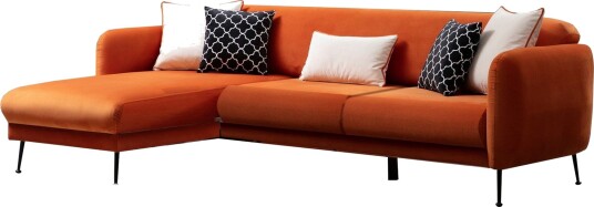 Azeriah Sovesofa med Divan Venstre Oransje Azeriah Sovesofa med Divan Venstre Oransje