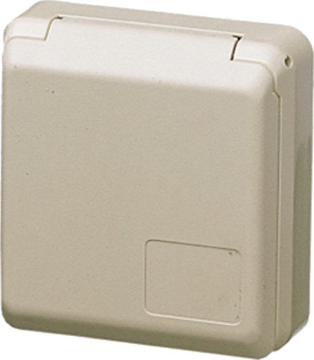 Mennekes CEE Vegguttak (3-polet 16A) 230V IP44 Hvit RAL