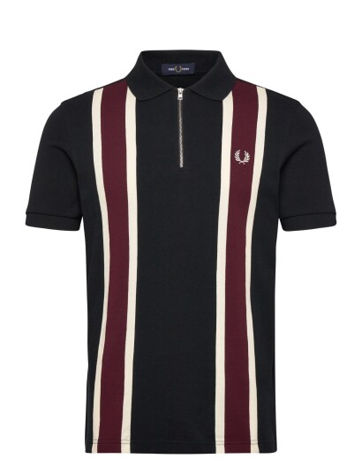 Fred Perry Tramline Polo Shirt Black XS