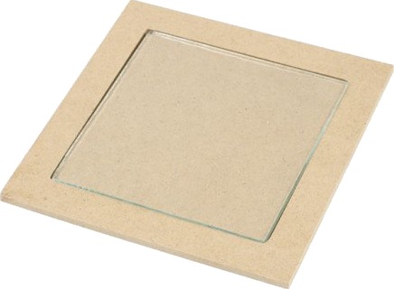 Diverse Kjeleunderlag med glassplate str 15x15x0.5 cm 6 stk 1 pk