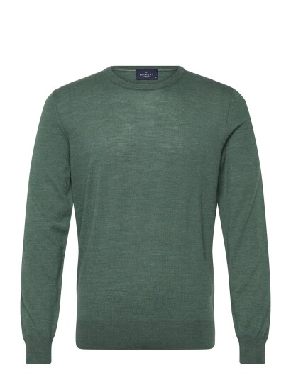 Hackett London Ess Merino Crew Green L