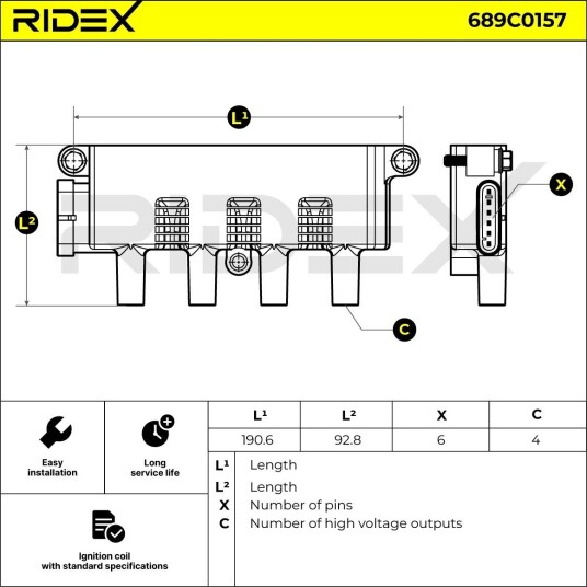 Tennspole RIDEX 689C0157