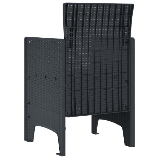  Hage Stoler 4 stk Antrasitt Poly Rattan