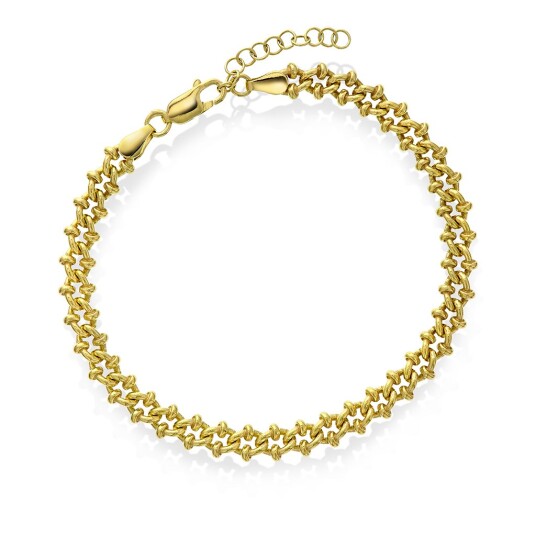 Pan Jewelry, Armbånd i forgylt 925 sølv, 21 cm Pan Jewelry, Armbånd i forgylt 925 sølv, 21 cm