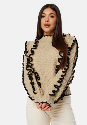 Object Collectors Item Objyaa L/S Knit Pullover Sandshell Detail:Bla M