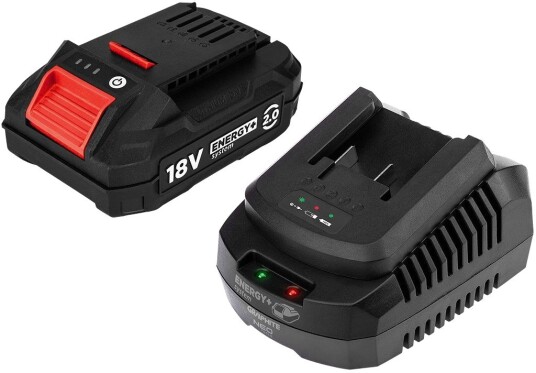 Graphite Batterisett Energy+ 58GE131-1 Til Verktøy Inkl. Lader, 18 v, 2 ah Graphite Batterisett Energy+ 58GE131-1 Til Verktøy Inkl. Lader, 18 v, 2 ah