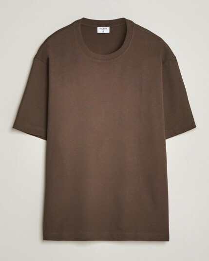 Filippa K Heavy Cotton Crew Neck T Shirt Golden Brown