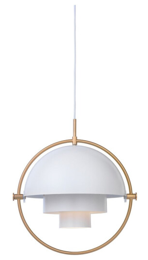 Gubi Multi-Lite Pendant Hvit/Messing