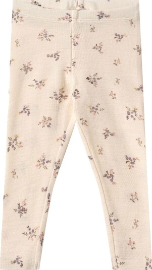 Wheat Leggings Ull Agi Eggeskallblomster Wheat 1½ år (86) Leggings Hvit