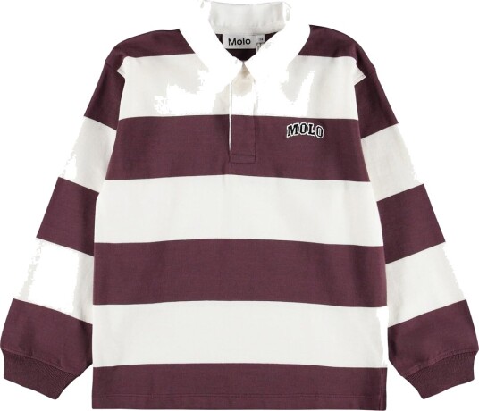 Molo Poloskjorte Relz Day Stripe Molo 6 år (116) Genser Bordeaux Hvit