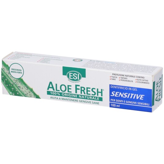 Tannkrem for Følsomme Tenner ESI Aloe Fresh Tannkrem Gel Sensitive 75 ml. Tannkrem for Følsomme Tenner ESI Aloe Fresh Tannkrem Gel Sensitive 75 ml.